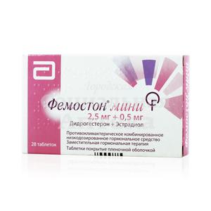 Фемостон мини табл 2,5мг/0,5мг №28