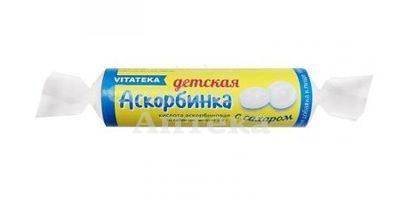 Аскорбиновая к-та с сахаром табл №10 Витатека дет