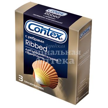 Презервативы Контекс Ribbed (ребристые) №3