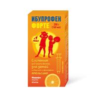Ибупрофен Форте сусп 40мг/мл 200г флак+шприц (апельсин)