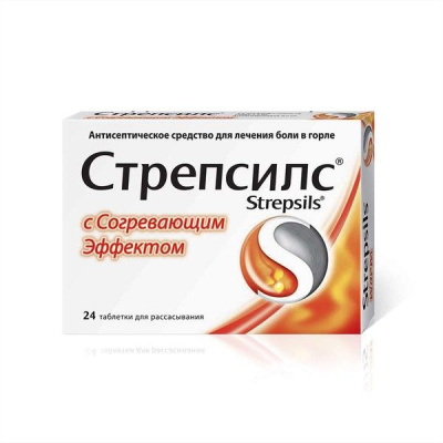 Стрепсилс с согрев.эффектом табл №24