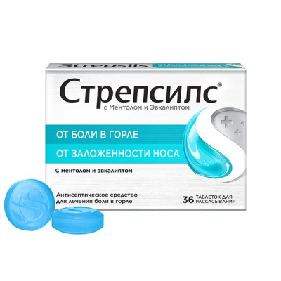 Стрепсилс табл с ментолом и эвкалиптом №36