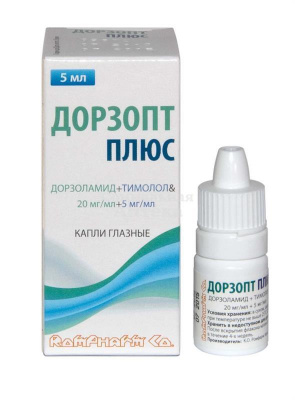 Дорзопт Плюс капли гл. 20мг+5мг/мл 5мл фл/кап