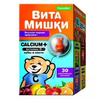 ВитаМишки Кальций+ пастилки жев №30