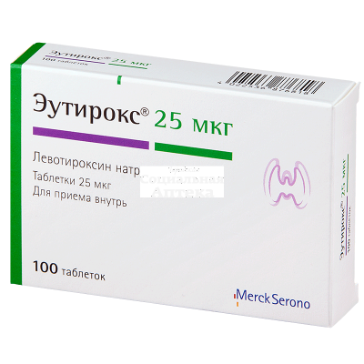 Эутирокс табл 25мкг №100