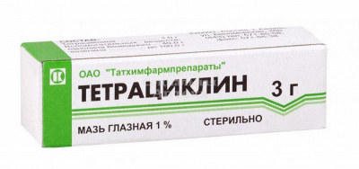 Тетрациклин гл. мазь 1% 3г