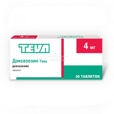 Доксазозин-Тева табл 4мг №30