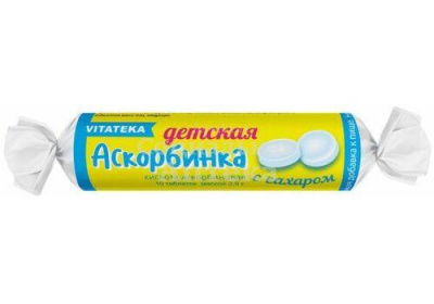 Аскорбиновая к-та с сахаром табл №10 Витатека