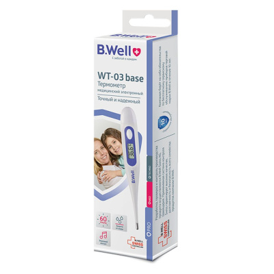 Термометр электрон. B.WELL WT-03 Base футляр, 60 с