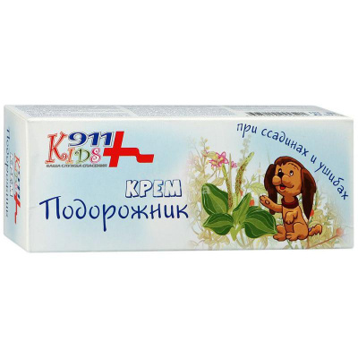 911 Кидс крем детский Подорожник д/ссадин/ушибов 50мл