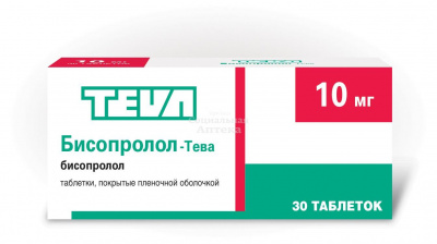 Бисопролол-Тева табл п/о 10мг №30