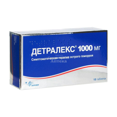 Детралекс табл п/о 1000мг №18