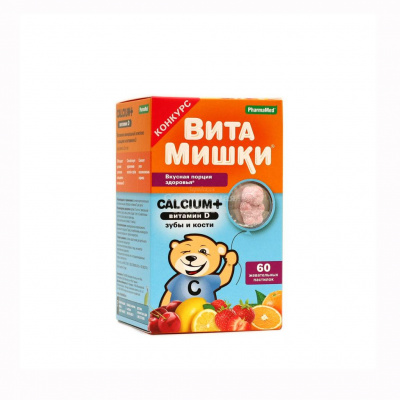 ВитаМишки Кальций+ пастилки жев №60